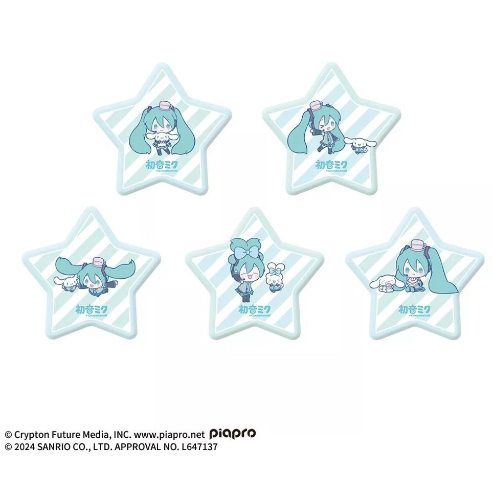 Hatsune Miku X Cinnamoroll Star-Shaped Can Badge