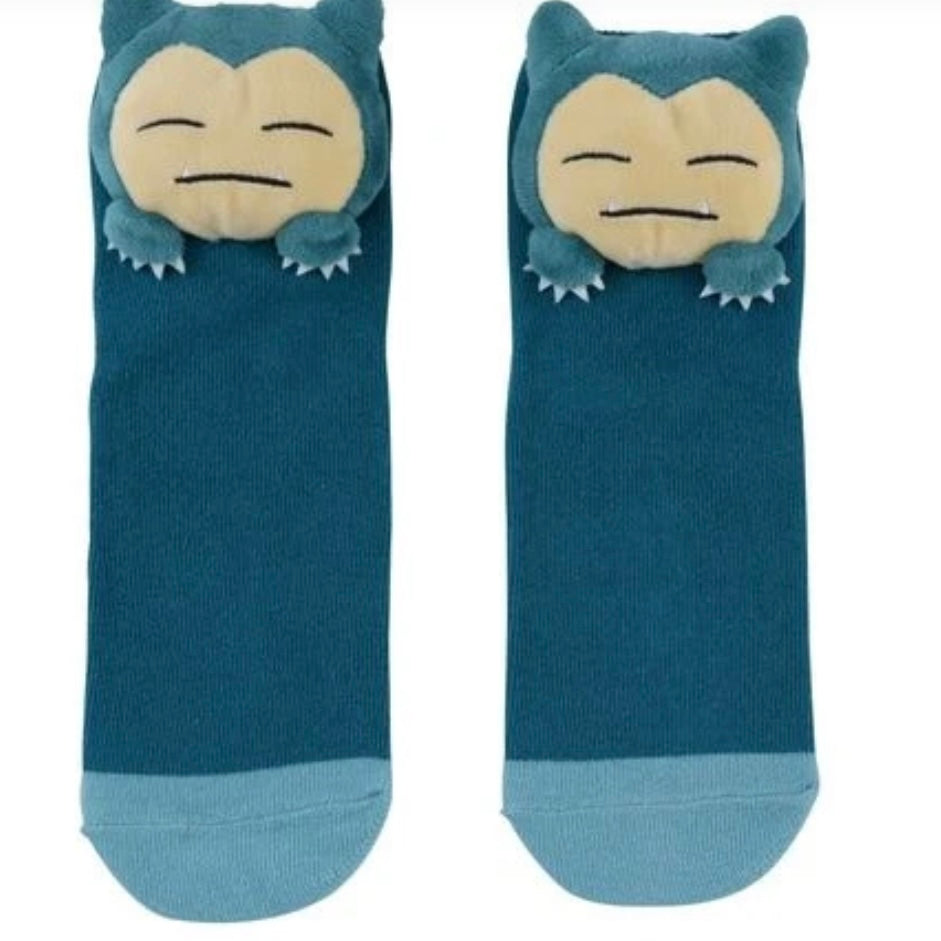 Pokemon Snorlax Mid-calf Socks with Mascot (23-25cm)