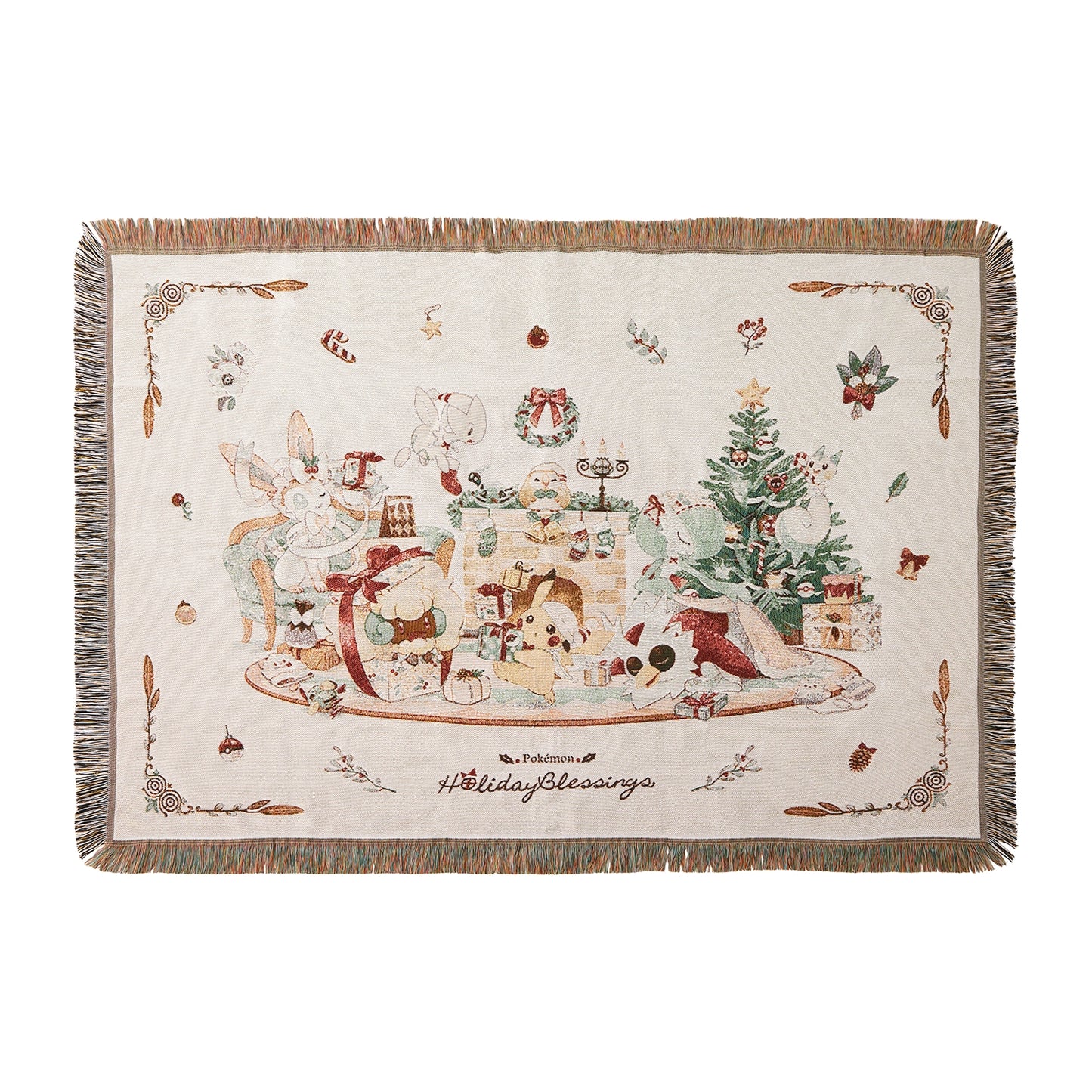 Pokemon Holiday Blessings Jacquard Blanket