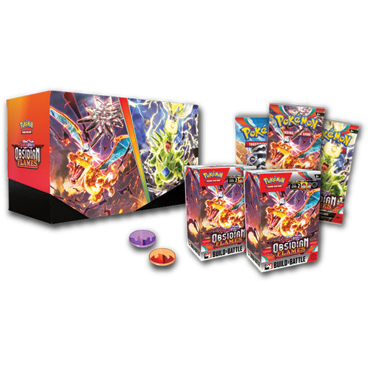 Pokemon TCG Scarlet & Violet Obsidian Flames Build & Battle Stadium Box