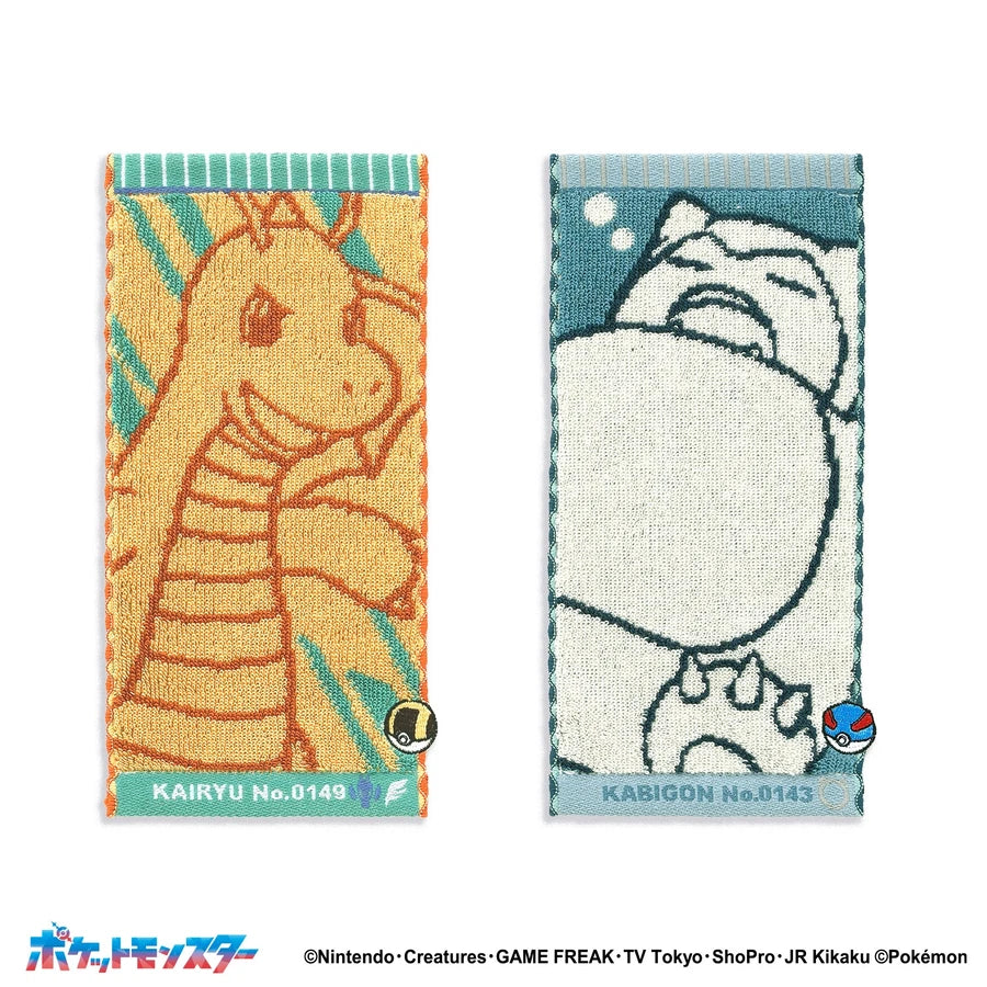 Pokemon Dragonite & Snorlax Half-Size Hand Towel