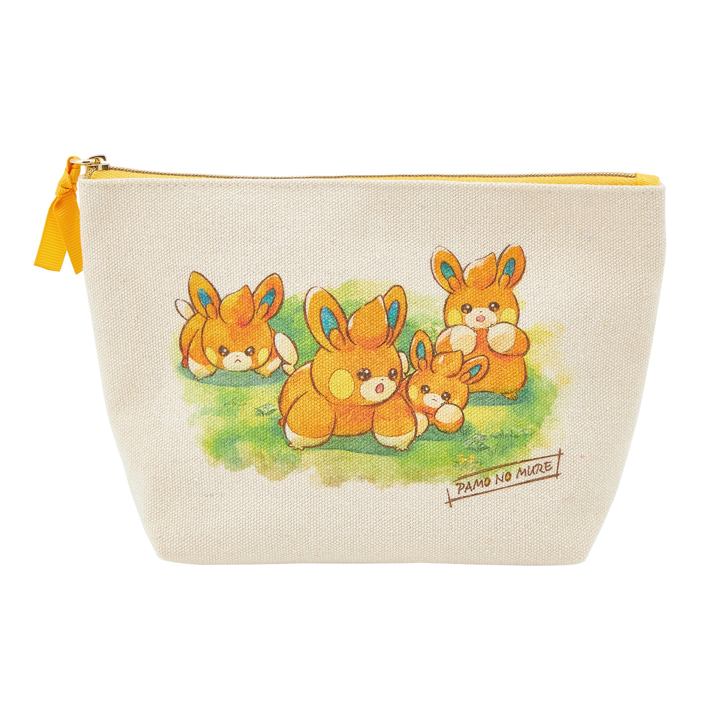 Pokemon Pamo No Mure (A Pack of Pawmi) Fluffy Doll Canvas Pouch