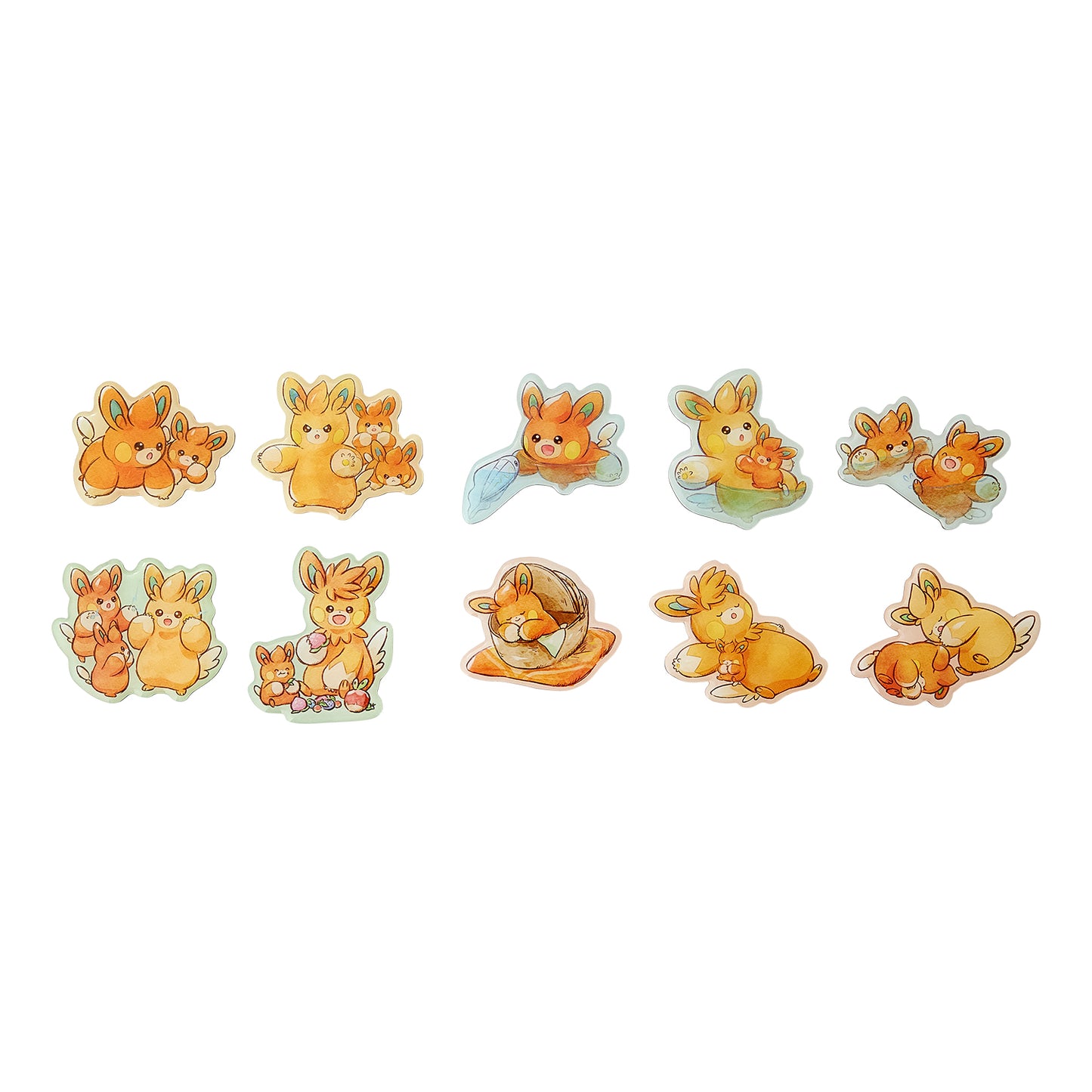 Pokemon Pamo No Mure (A Pack of Pawmi) Fluffy Doll Magnet Collection [BLIND]