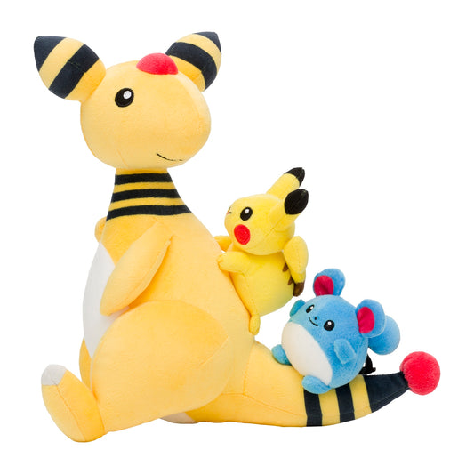 Pokemon Center Tokyo Bay Renewal Ampharos, Pikachu and Marill Plush