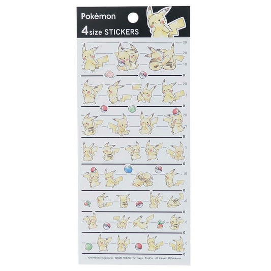 Pokemon 4 Size Sticker Pikachu Pikachu Number 025