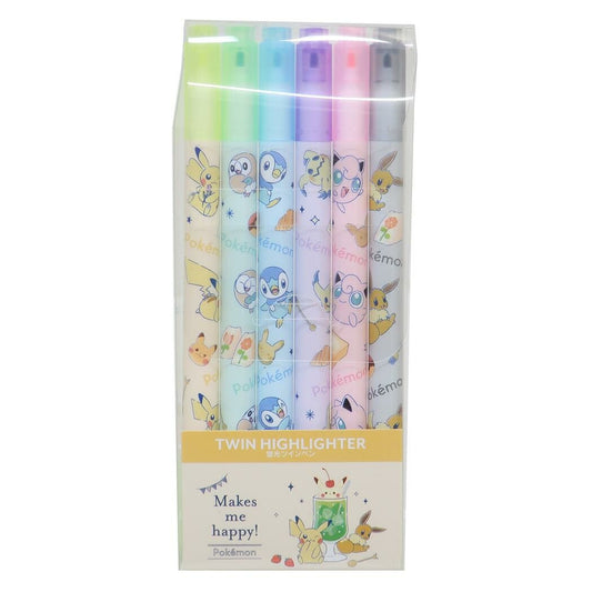 Pokemon Highlighter Twin Pen Set 6 Colors