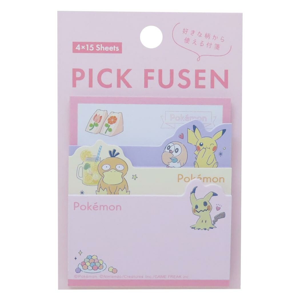 Pokemon Sticky Notes Pick Fusen Pink