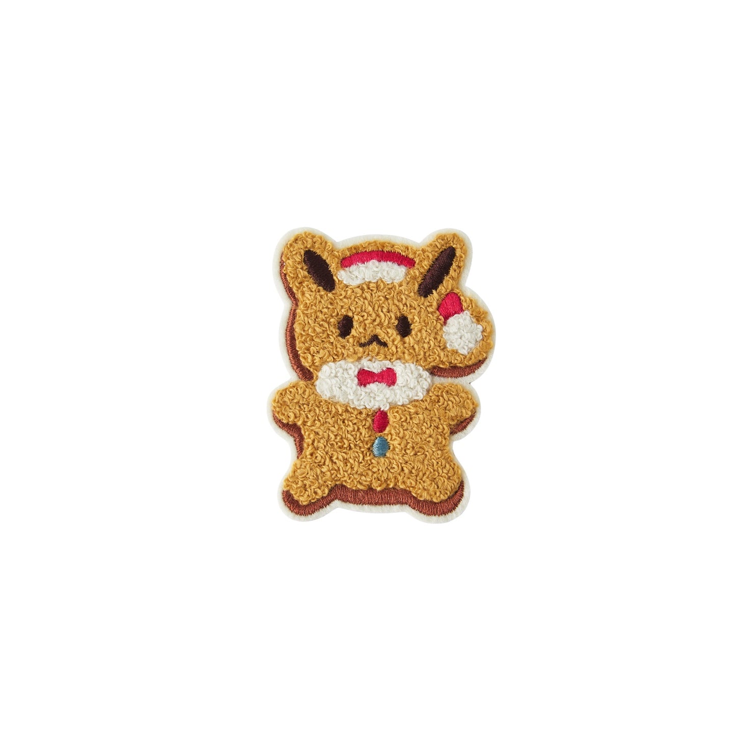 Pokemon Holiday Blessings Fluffy Embroidered Sticker Gingerbread Eevee