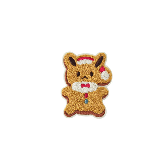 Pokemon Holiday Blessings Fluffy Embroidered Sticker Gingerbread Eevee
