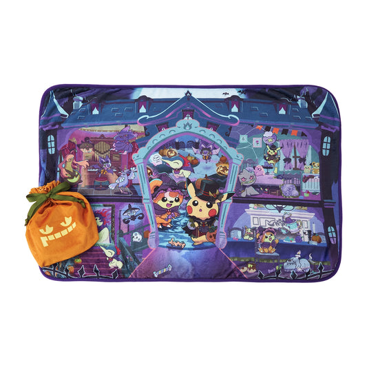 Pokemon Halloween Ghost Chateau Blanket with Pouch