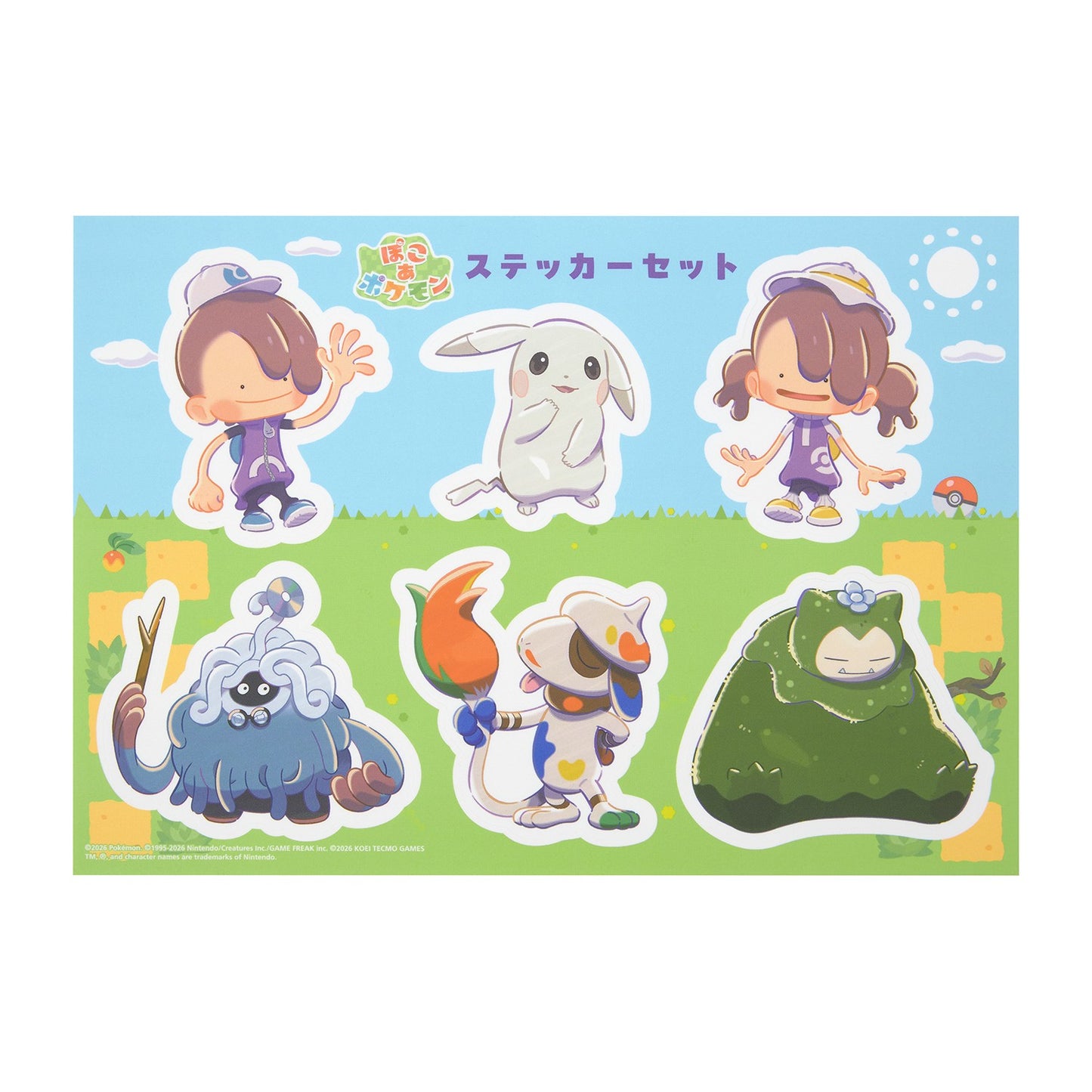 Pokemon Pokopia Set of 6 Stickers