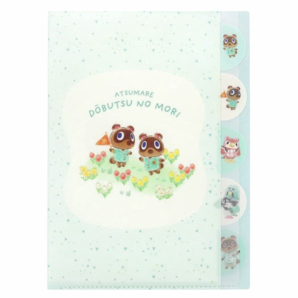Animal Crossing: New Horizons Die-Cut Clear File 5P 5 Index A4 Green