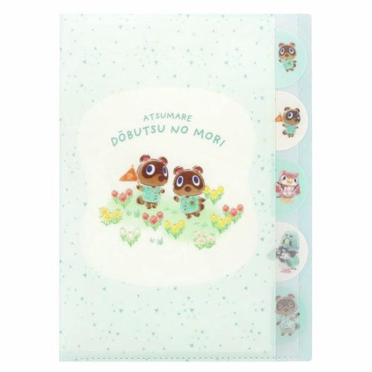 Animal Crossing: New Horizons Die-Cut Clear File 5P 5 Index A4 Green