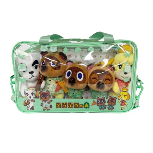 Animal Crossing New Horizons Carry Bag and Plush 5-Piece Set