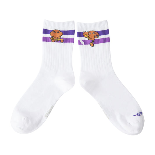 Pokemon Tokkunchu Hitmonlee Middle Socks (23-25cm)