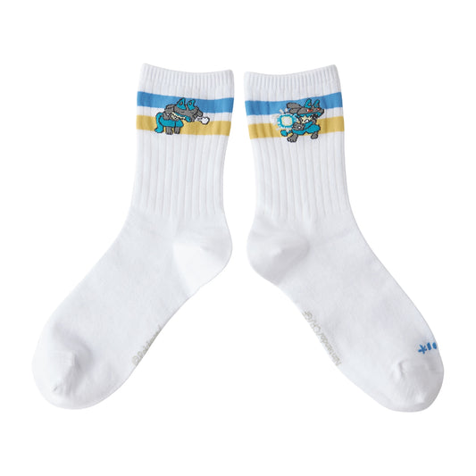 Pokemon Tokkunchu Lucario Middle Socks (23-25cm)