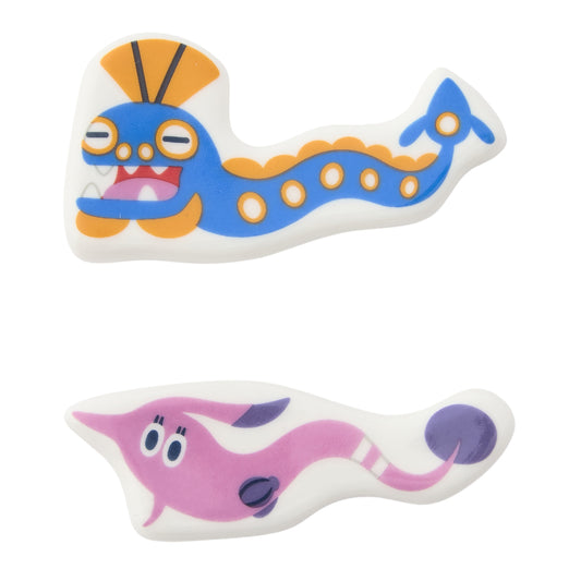 Pokemon Nyoro Nyoro Friends Pair of Chopstick Rest Set Huntail & Sakuravi