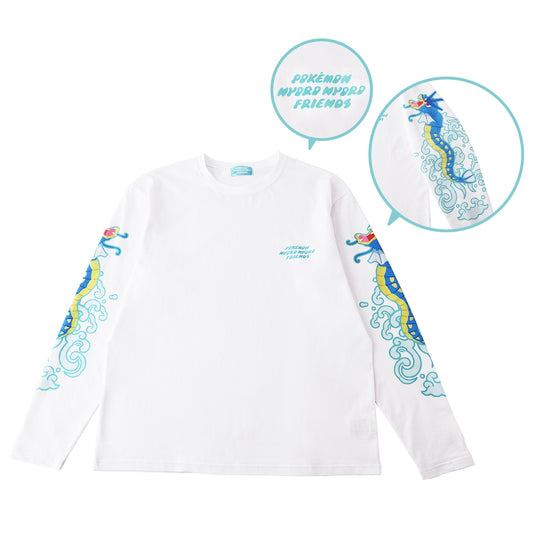 Pokemon Nyoro Nyoro Friends Long Sleeve T-shirt Gyarados Climbing the Rock Free