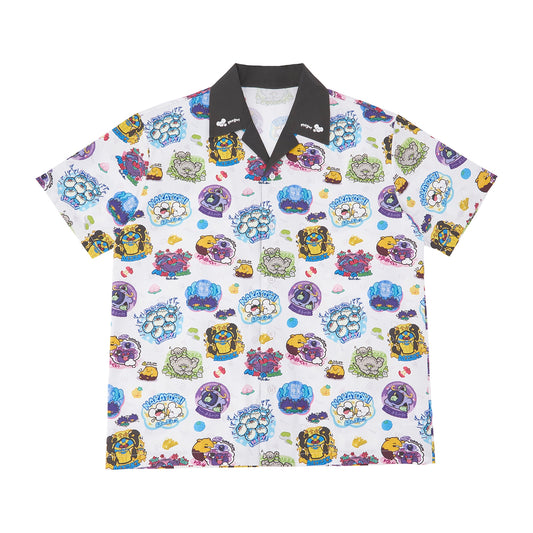 Pokemon Mogu Mogu Watching Open Collar Shirt