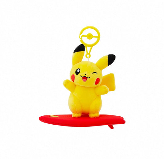 Pokemon Summer Fun Series Surfing Pikachu Plush Keychain