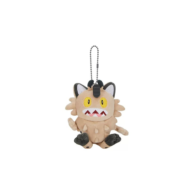 Pokemon Golden Black & Yellow Series Galarian Meowth Plush Keychain