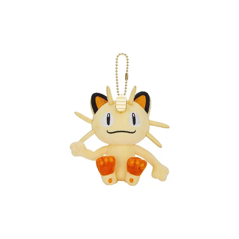 Pokemon Golden Black & Yellow Series Meowth Plush Keychain