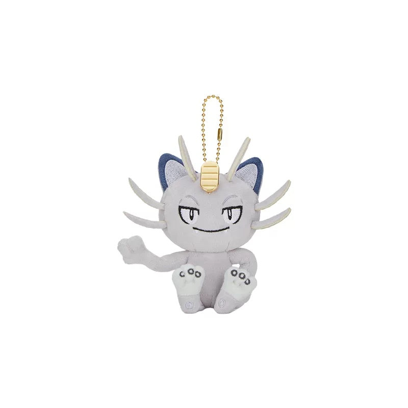 Pokemon Golden Black & Yellow Series Alolan Meowth Plush Keychain