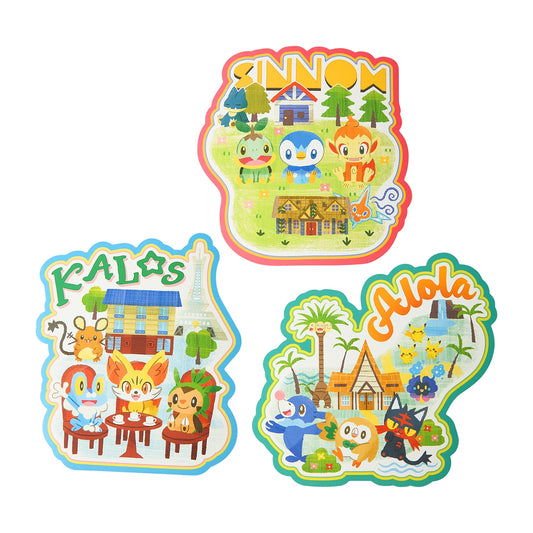Pokemon's Journey Sinnoh Kalos Alola Die-cut Postcard Set