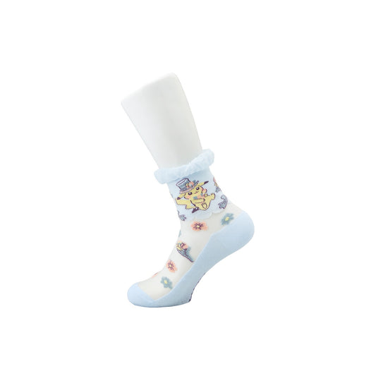 Pokemon Botanical Easter Middle Socks See-through Pikachu (23-25cm)
