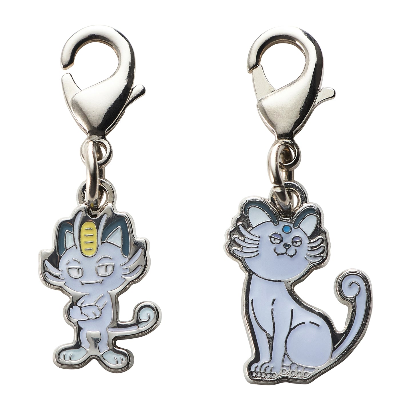 Pokemon National Pokedex Metal Charm A052, A053 Alolan Meowth, Alolan Persian