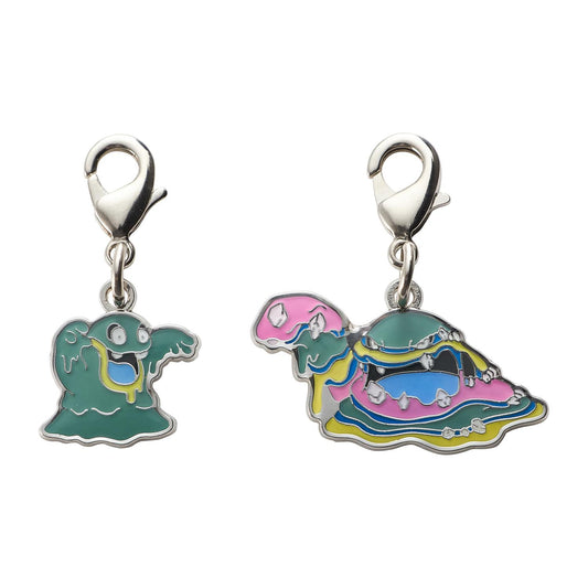 Pokemon National Pokedex Metal Charm A088, A089 Alolan Grimer, Alolan Muk