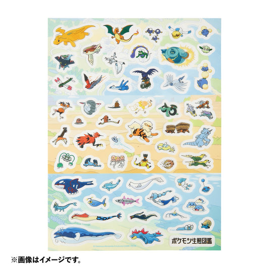 Pokemon Ecology Encyclopedia A4 Size PET Sticker