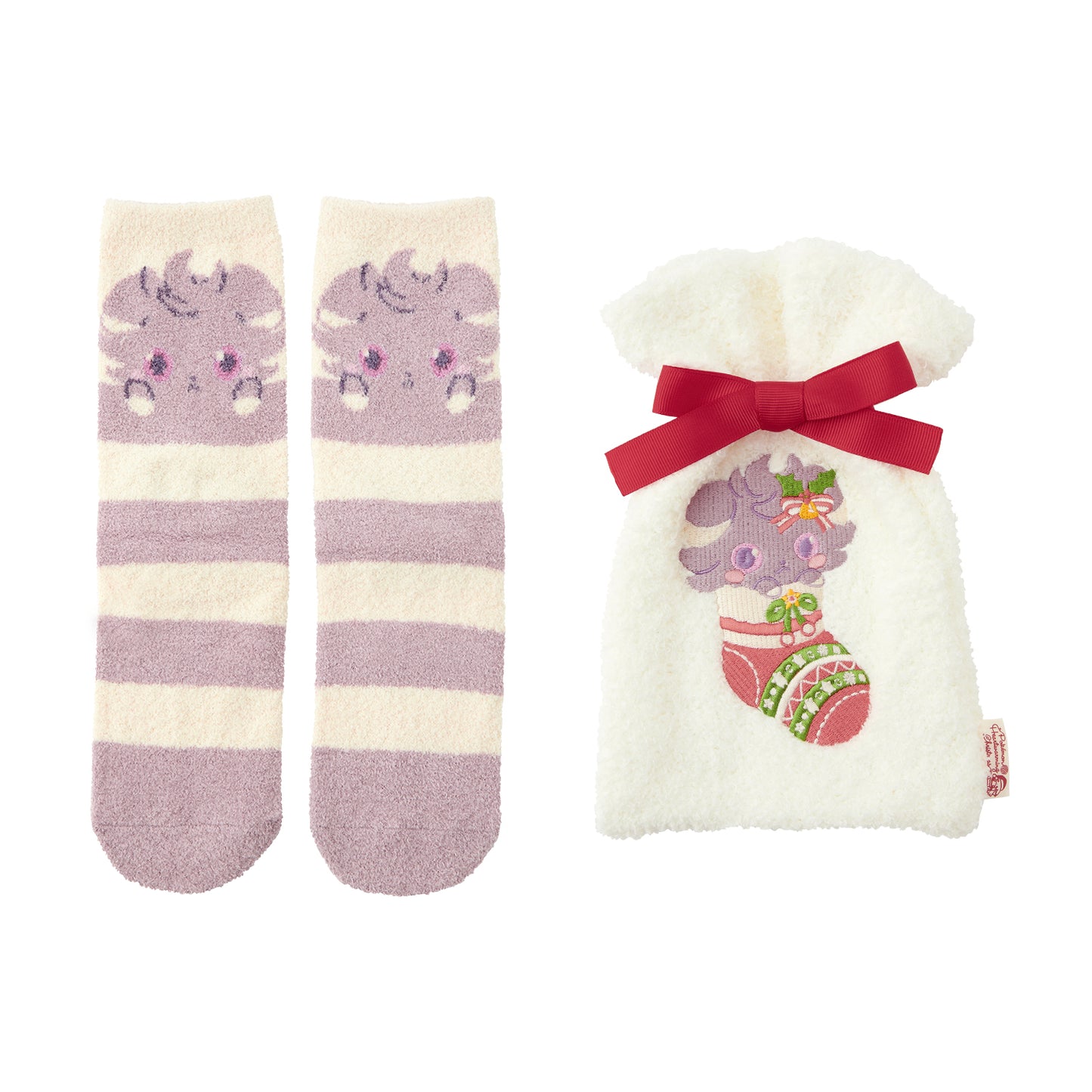 Pokemon Heartwarming Christmas Fluffy Mid-length Socks & Drawstring Espurr