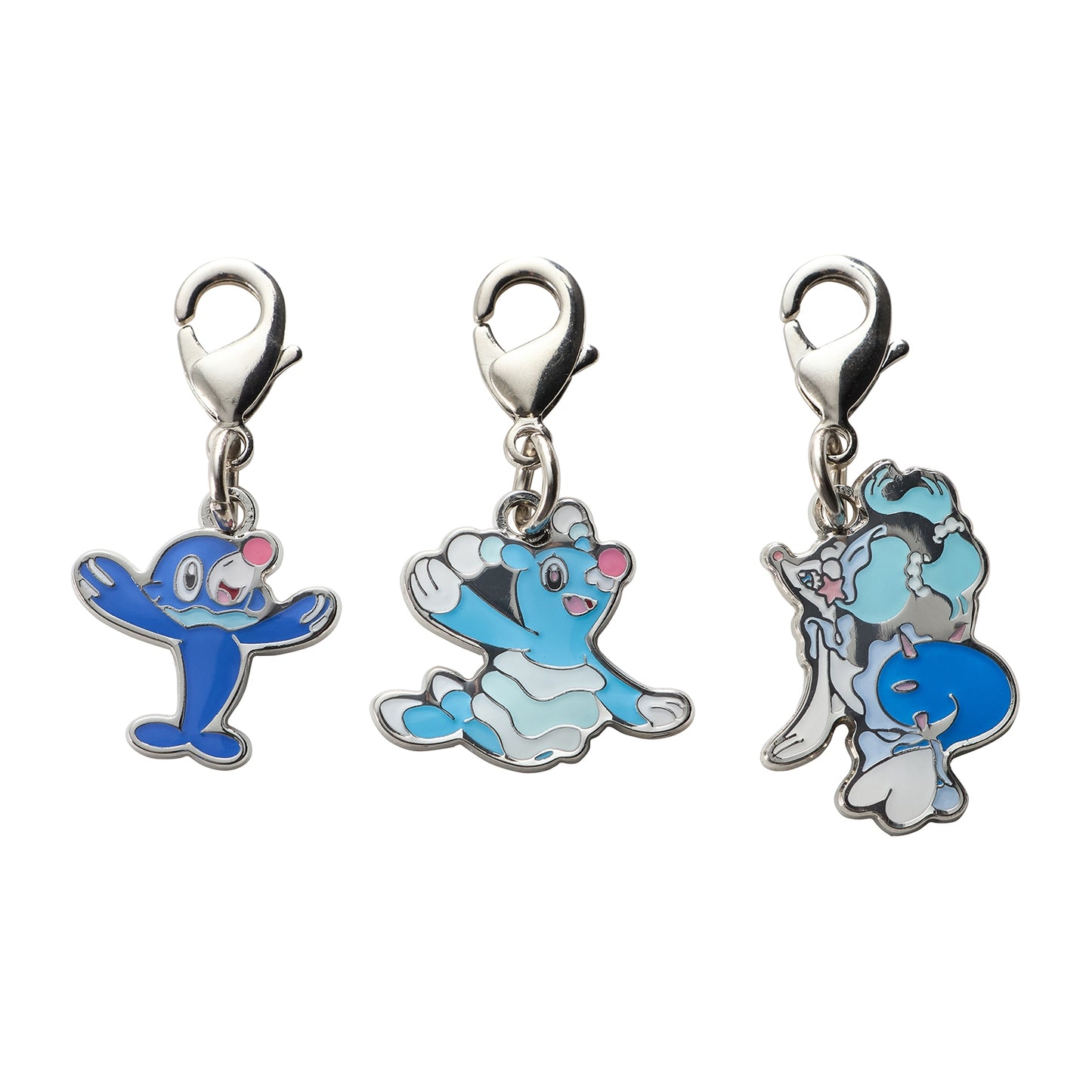 Pokemon National Pokedex Metal Charm 728, 729, 730 Popplio, Brionne, Primarina