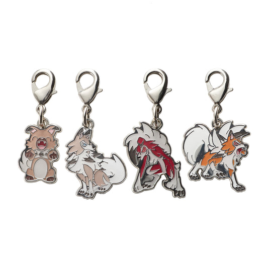 Pokemon National Pokedex Metal Charm 744, 745 Rockruff, Lycanroc