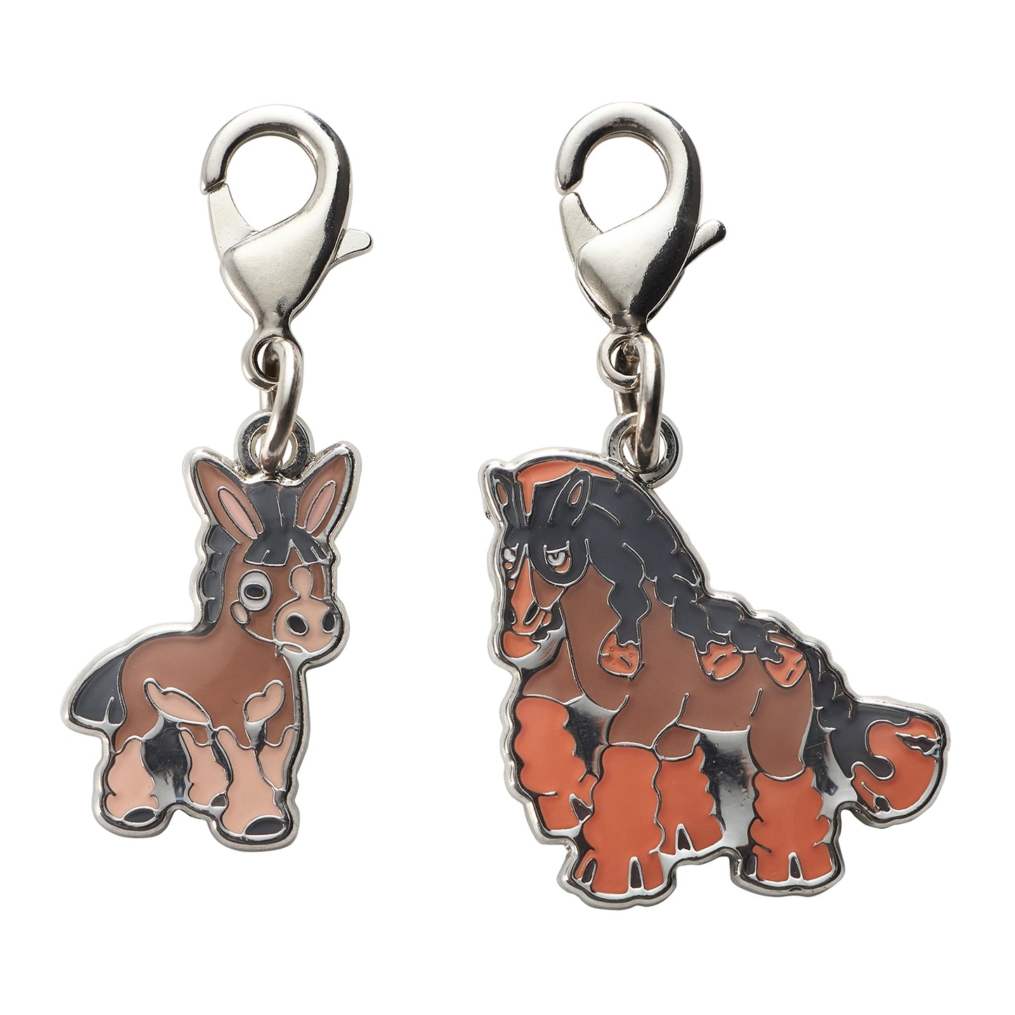 Pokemon National Pokedex Metal Charm  749, 750 Mudbray, Mudsdale