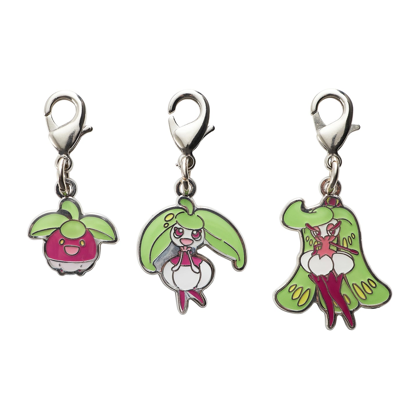 Pokemon National Pokedex Metal Charm  761, 762, 763 Bounsweet, Steenee, Tsareena