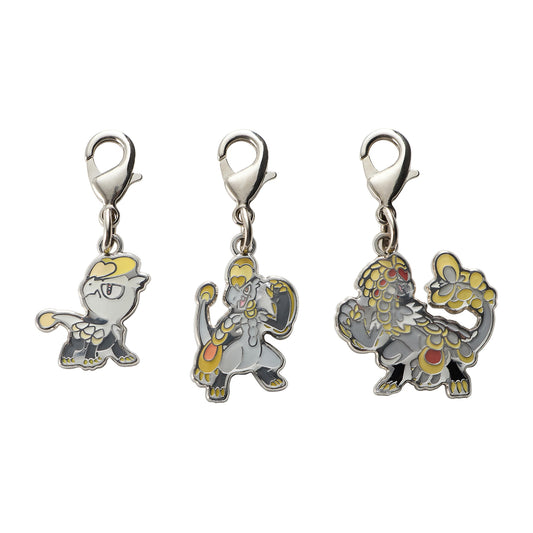 Pokemon National Pokedex Metal Charm  782, 783, 784 Jangmo-o, Hakamo-o, Kommo-o