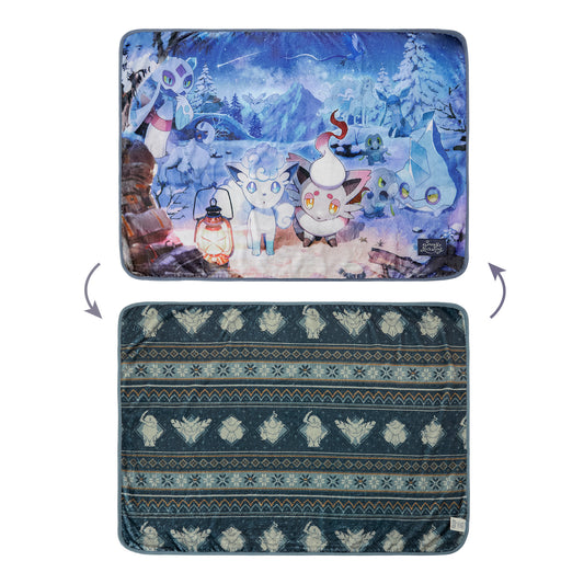 Pokemon Snowy Gathering Reversible Blanket