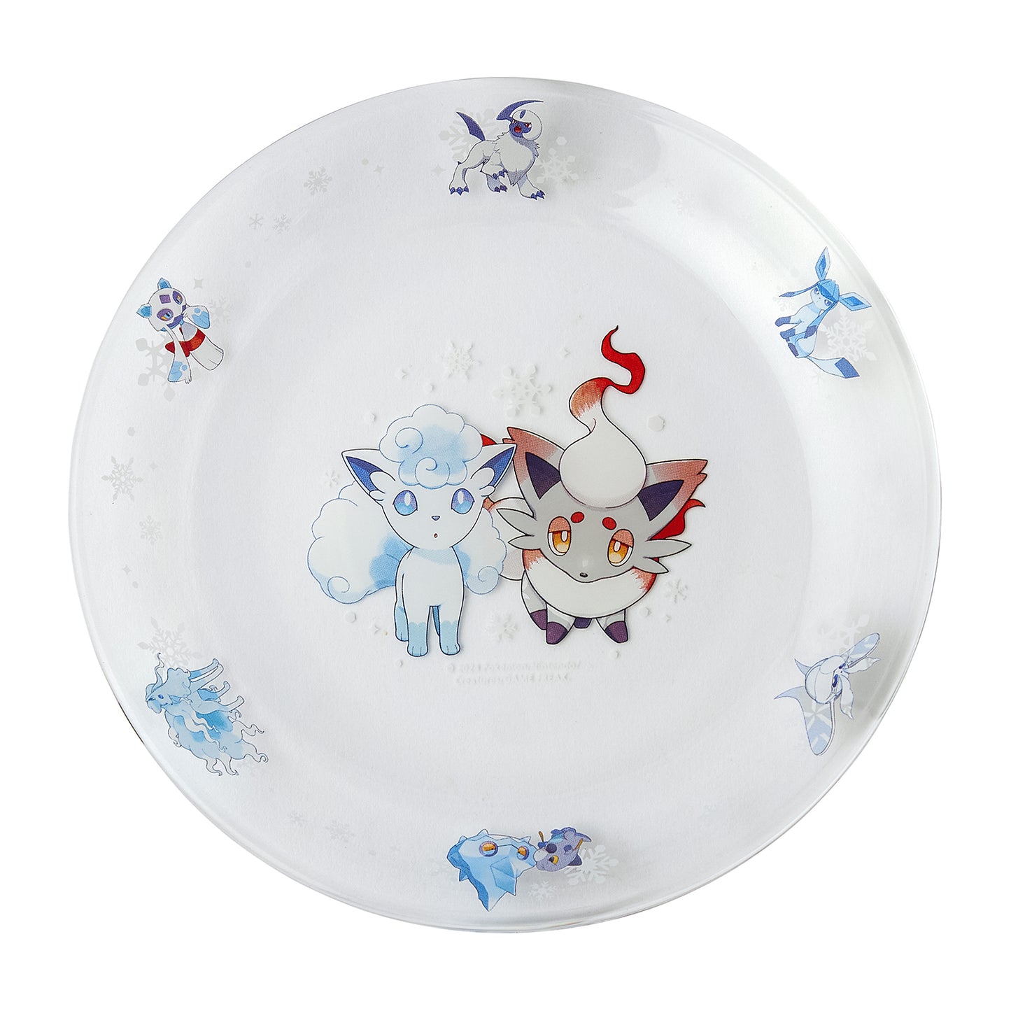 Pokemon Snowy Gathering Glass Plate