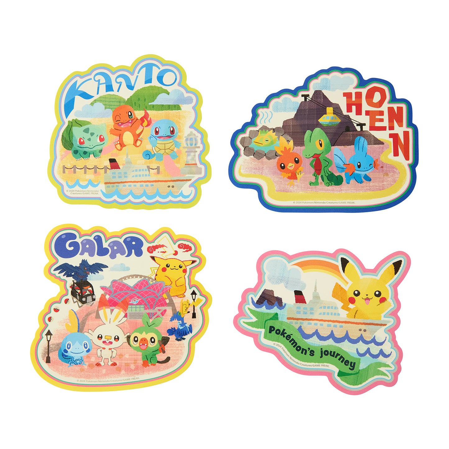 Pokemon Journey Set of 4 Stickers