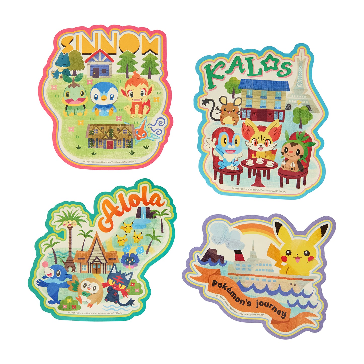 Pokemon Journey Set of 4 Stickers