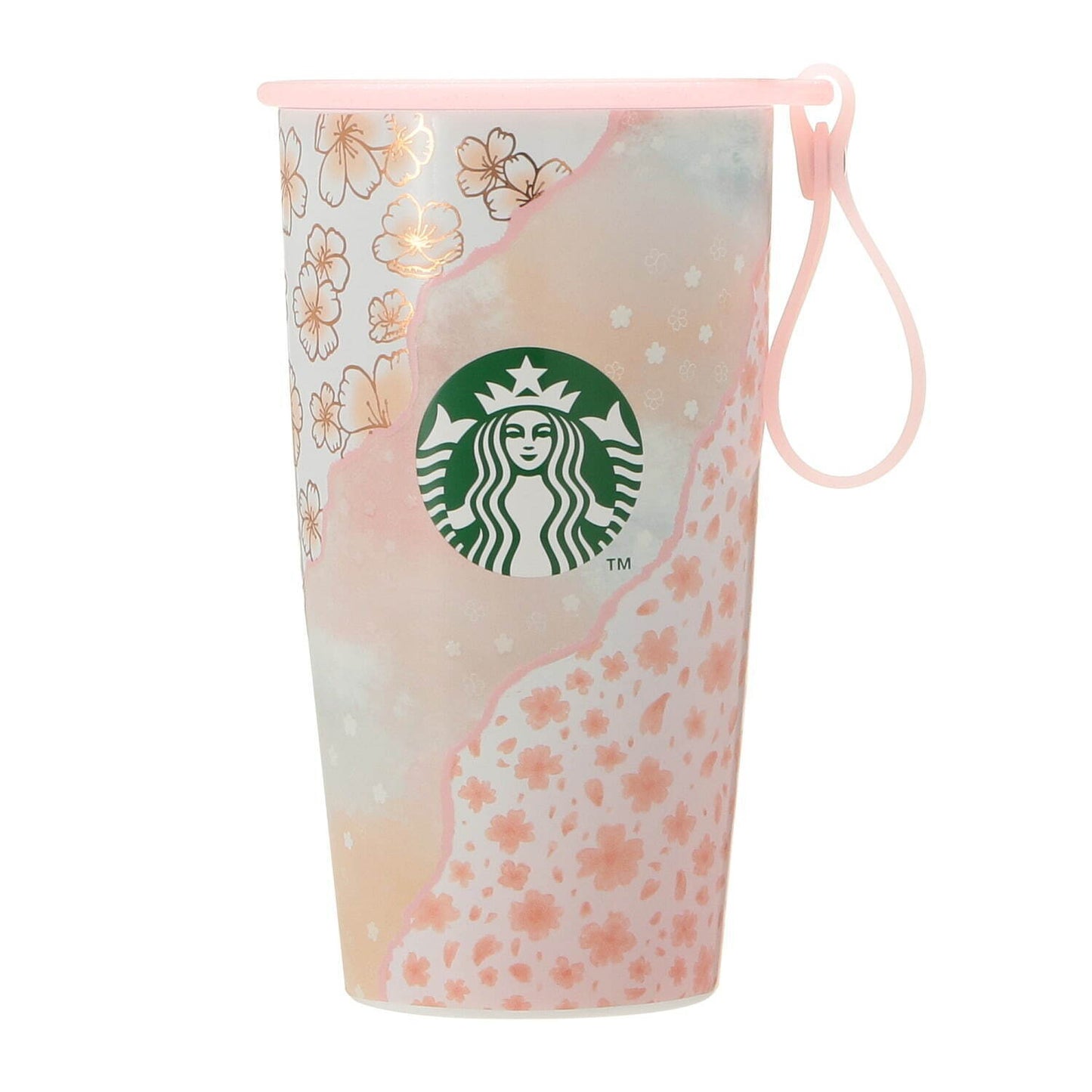 Starbucks Sakura 2025 Strap Cup Shape Stainless Bottle Layered 355ml