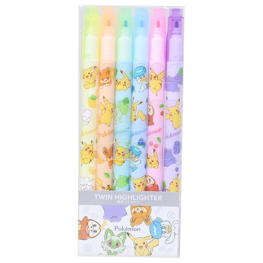 Pokemon Fluorescent Twin 6 Colors Pens