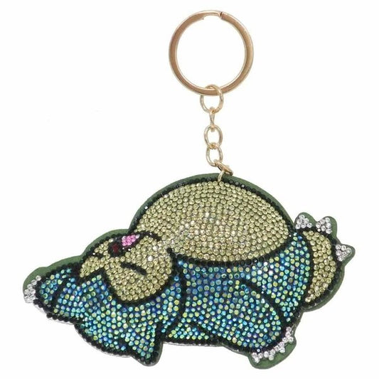 Pokemon Rhinestone Cleaner Sleeping Snorlax Keychain