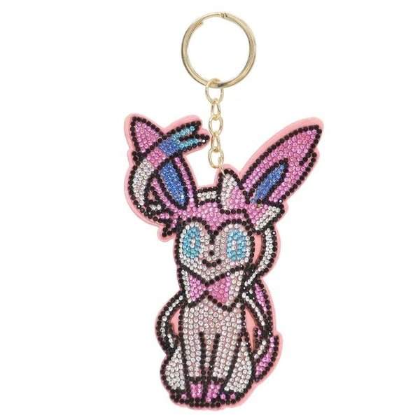 Pokemon Rhinestone Cleaner Sylveon Keychain