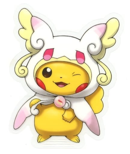 Pokemon Pikachu Wearing Mega Pokemon Poncho Decal Sticker