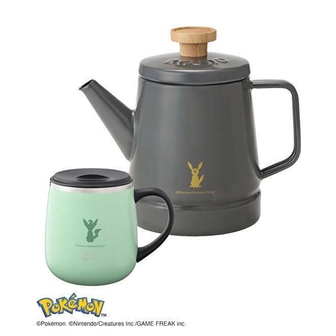 BRUNO Eevee Friends Enamel Kettle + Stainless Steel Mug (Short) Set – Umbreon/Leafeon