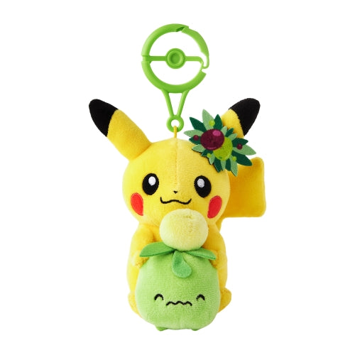 Pokemon Center Kagawa Pikachu & Smoliv Mascot with Carabiner
