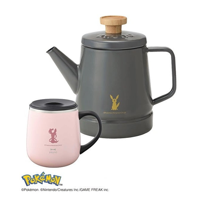 BRUNO Eevee Friends Enamel Kettle + Stainless Steel Mug (Short) Set – Umbreon/Sylveon